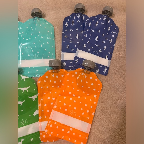 NWOT Set of (10) Simple Modern reusable, sealable 5 oz. pouches. - Picture 2 of 5